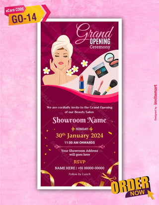 Beauty Salon Grand Opening Invitation 