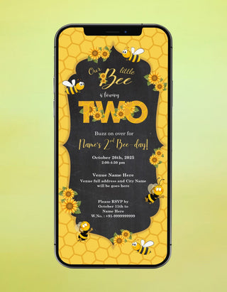 Bee Birthday Invitation