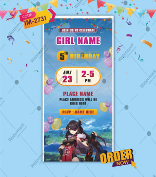 Beidou Birthday Invitation