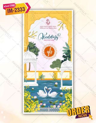 Bengali Caricature Wedding Invitation Card 