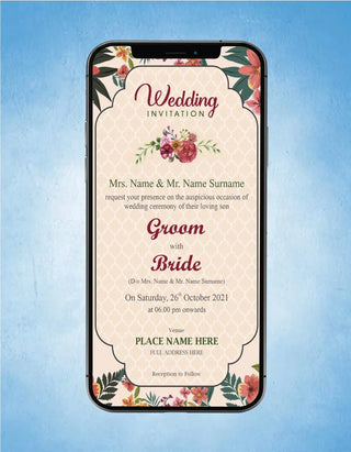 Best Floral Wedding Invitation Card