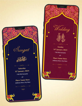 Best Multiple Events Wedding PDF Cards 