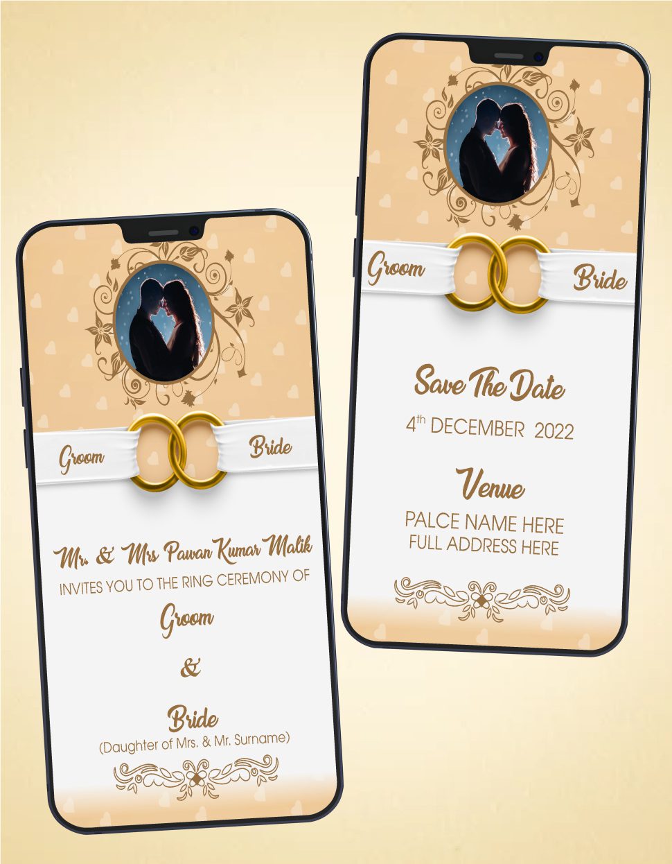 Send Ring Invitations Best Ring Ceremony Invitation eCards | Elegant Save the Date Digital C ...