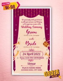 Bhangra Theme Wedding Invitation 