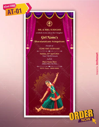 Bharatanatyam Arangetram Invitation