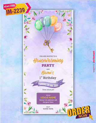 Birthday And Housewarming Party Invitation 