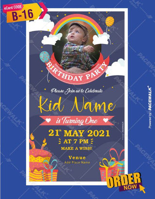 Birthday Invitation Card With Name And Photo