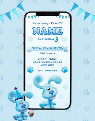 Blues Clues Birthday Invitation Card