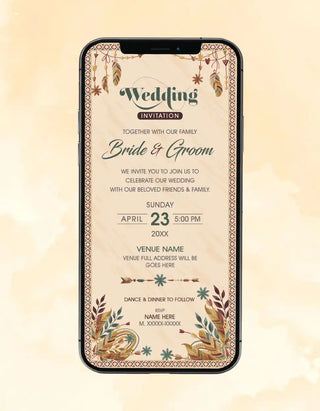 Bohemian Wedding Invitation