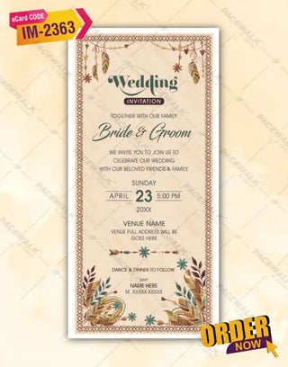 Bohemian Wedding Invitation