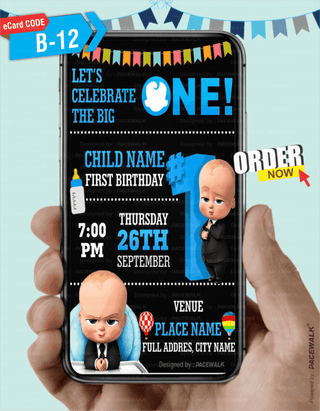 Boss Baby Birthday Invitation eCard 