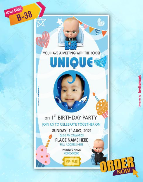 Shower Invitation Template Boss Baby Theme Baby Shower Boss Baby