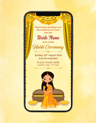 Bride Haldi Ceremony Invitation