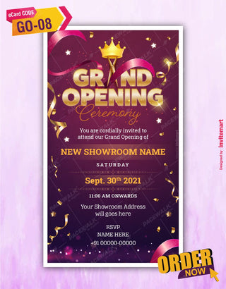 Business Grand Opening Invitation Card