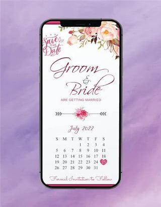 Calendar Save The Date Invite Card 