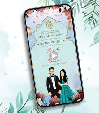 Caricature Indian Wedding Invitation Video