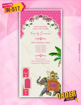 Caricature Multiple Function Wedding Invitation Pdf Card