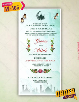 Caricature Nikah Invitation