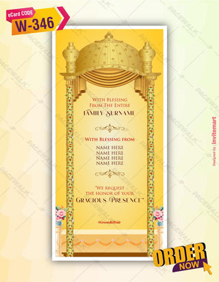 Caricature Punjabi Wedding Invitation