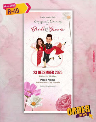 Caricature Engagement Invitation 