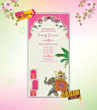 Caricature Multiple Function Wedding Invitation Pdf Card 