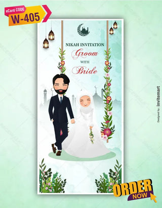 Caricature Nikah Invitation