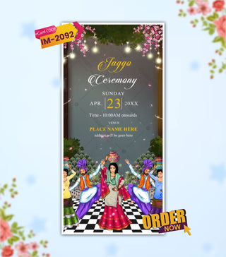 Caricature Punjabi Sikh Wedding Invitation Video