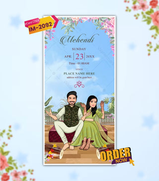 Caricature Punjabi Sikh Wedding Invitation Video