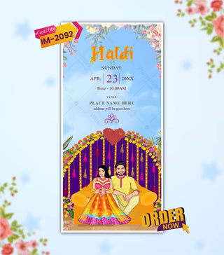 Caricature Punjabi Sikh Wedding Invitation Video