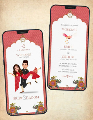 Caricature Wedding Invitation