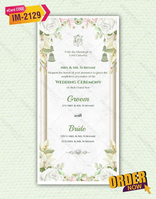 Cartoon Wedding Invitation Pdf Card