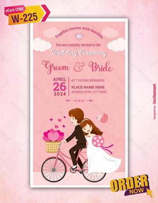 Cartoon Couple Wedding Invitation