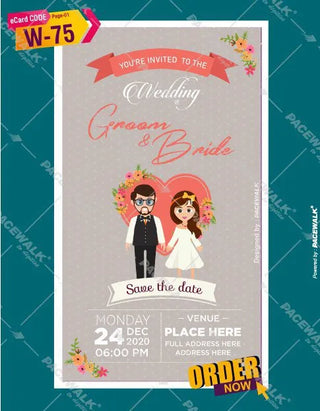 Cartoon Save The Date Ecard Maker Online 