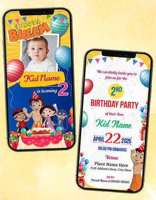 Chhota Bheem Birthday Invitation