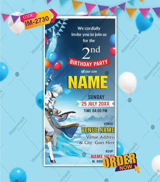 Chongyun Birthday Invitation