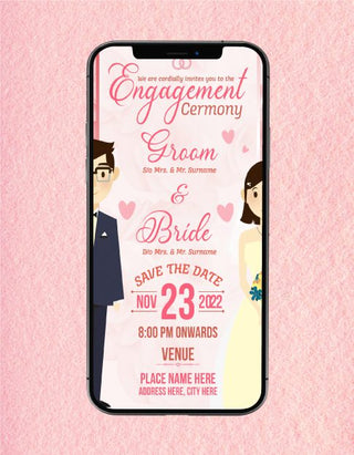 Christian Engagement Invitation Card