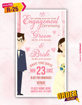 Christian Engagement Invitation Card