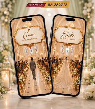 Christian Wedding Invitation Video | AI Church Wedding eInvite | IM-2827-V
