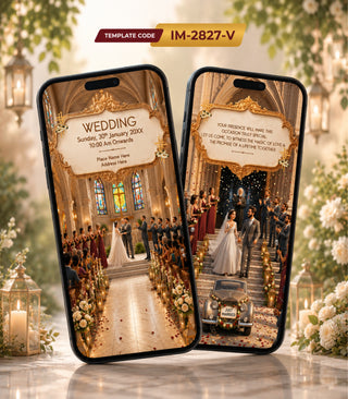 Christian Wedding Invitation Video | AI Church Wedding eInvite | IM-2827-V