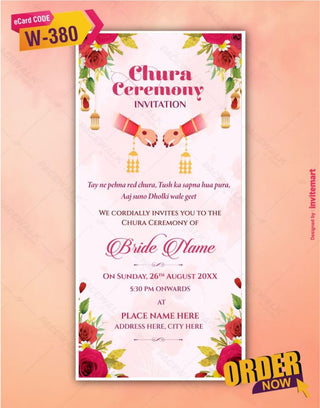 Chura Ceremony Invitation 