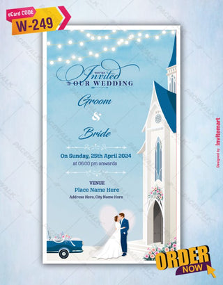 Church Theme Christian Wedding Invitation