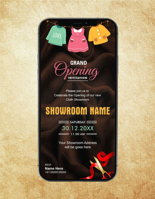 Cloth Shop Opening Invitation