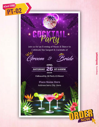 Cocktail Party Invitation Card