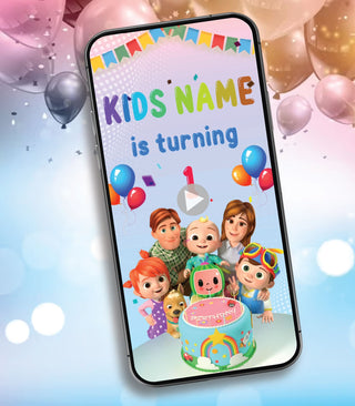 Cocomelon Theme Birthday Invitation Video