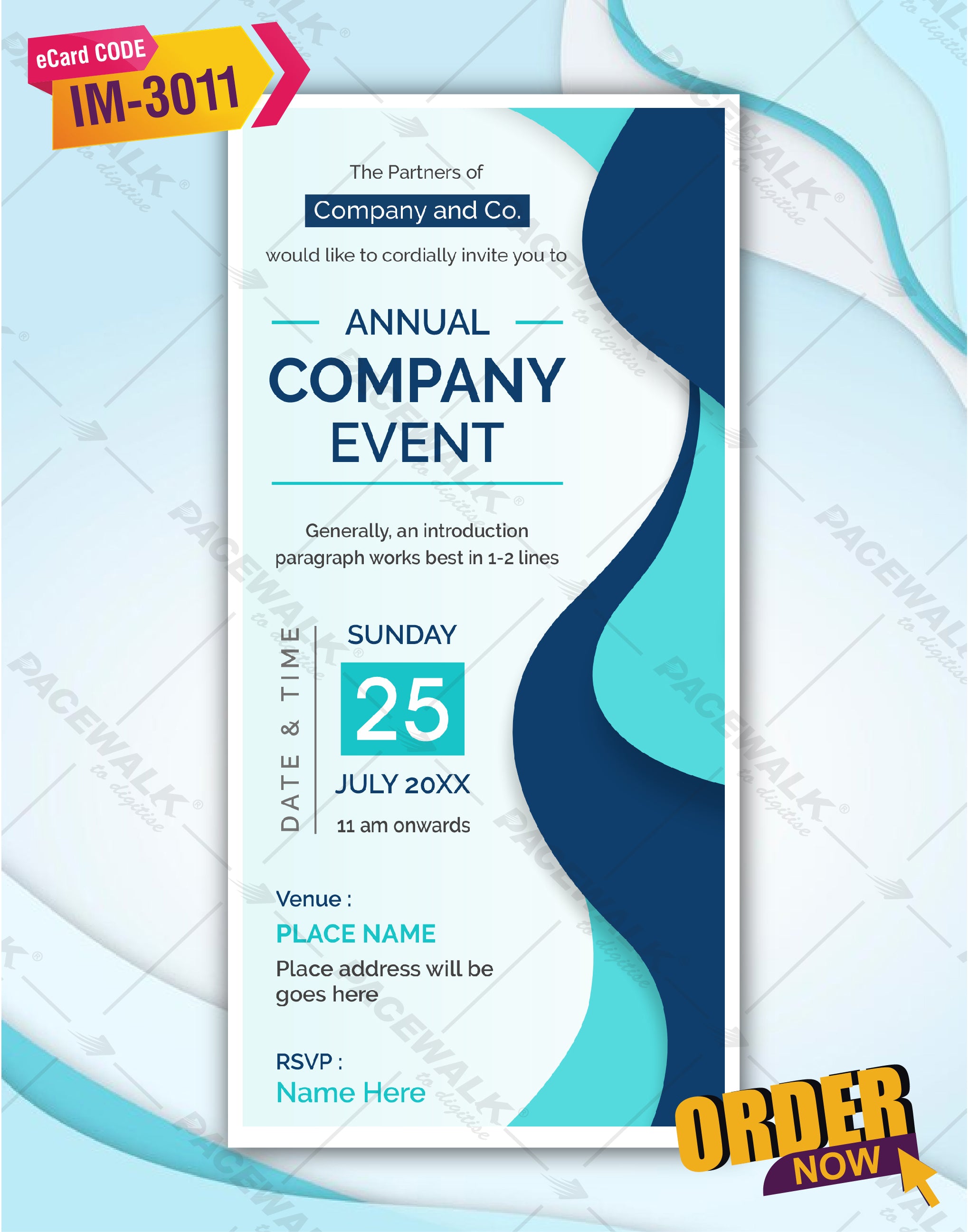 Corporate Event Invitation Card