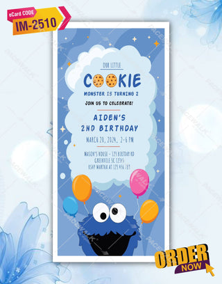 Cookie Monster Birthday Invitation | IM-2510 - InviteMart