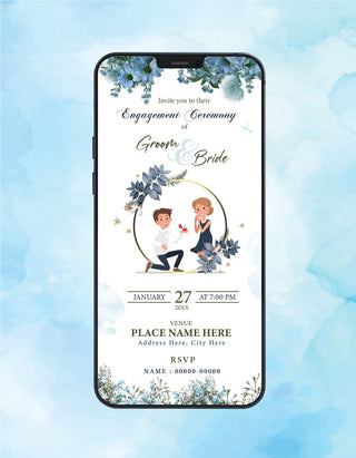 Couple Theme Engagement Card 