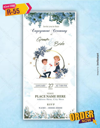 Couple Theme Engagement Card 