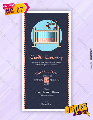 Cradle Ceremony Invitation Card