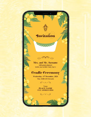 Cradle Ceremony Invitation